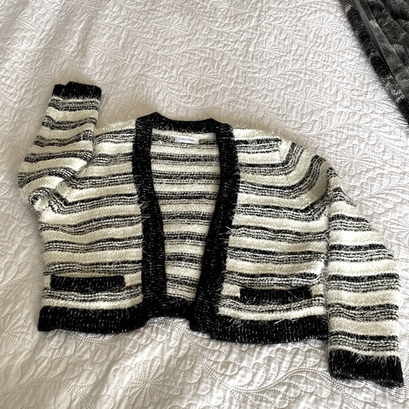 Calvin Klein cropped textured jacket Sz S - Picture 1 of 4